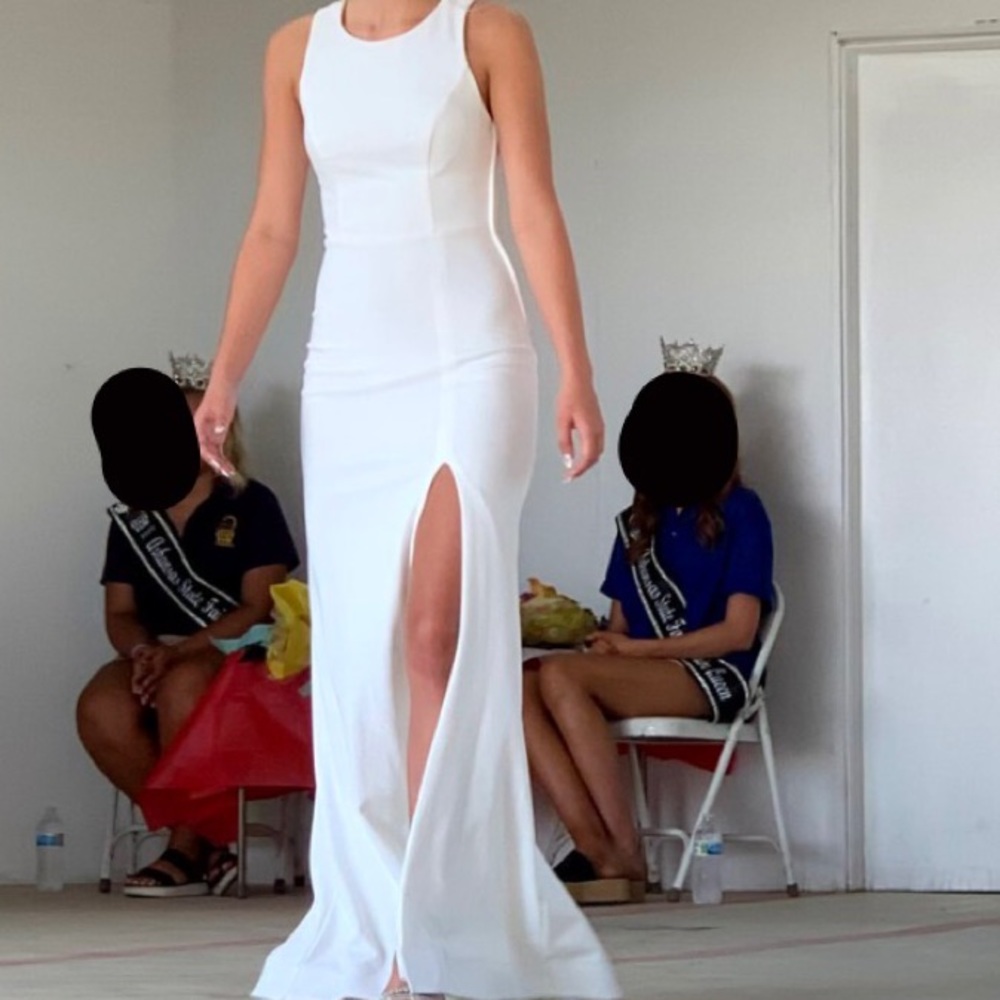 white prom dress